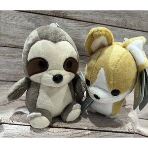 Bellzi Slothi Sloth And Corgi Dog Cute Plush Stuffed Animals Plush NWT